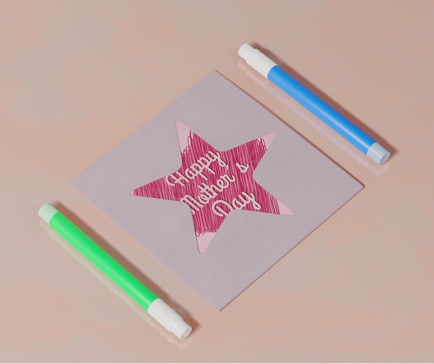 Close-Up Mothers Day Greeting Card Psd