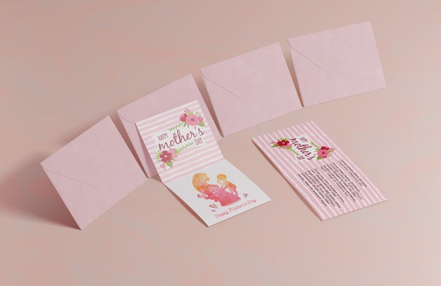 Close-Up Mothers Day Greeting Card Psd