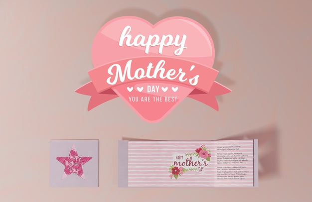 Close-Up Mothers Day Greeting Card Psd