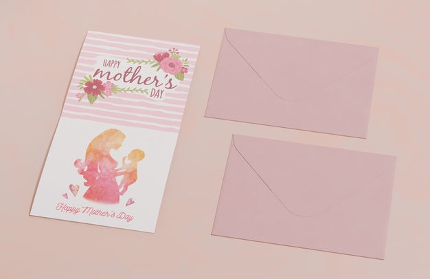 Close-Up Mothers Day Greeting Card Psd