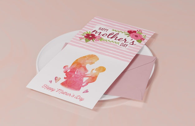 Close-Up Mothers Day Greeting Card Psd