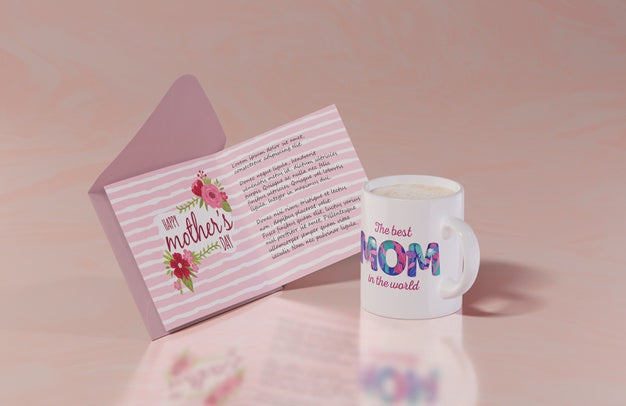 Close-Up Mothers Day Greeting Card Psd