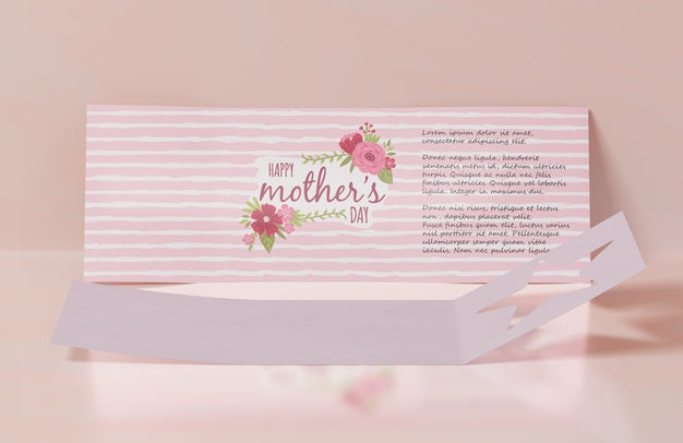 Close-Up Mothers Day Greeting Card Psd