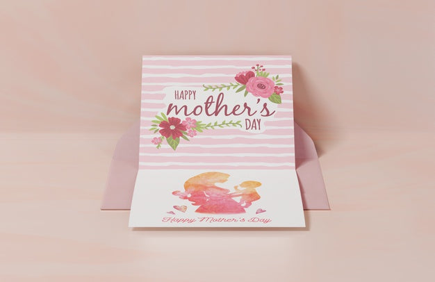 Close-Up Mothers Day Greeting Card Psd