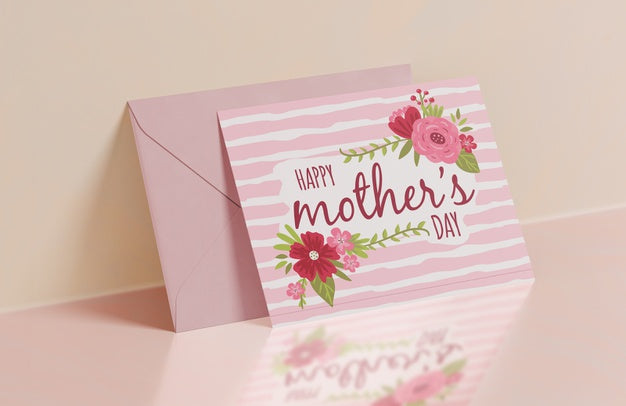 Close-Up Mothers Day Greeting Card Psd