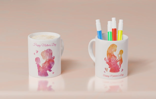 Close-Up Mothers Day Mug Psd