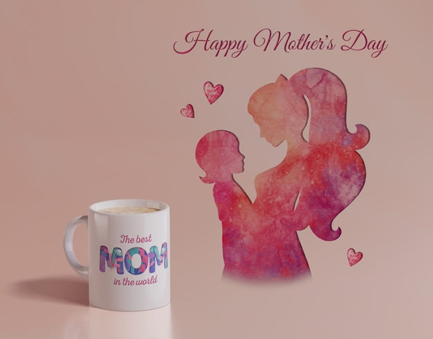 Close-Up Mothers Day Mug Psd