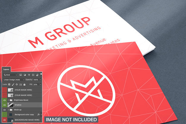 Close-Up Of 2 Horizontal Business Cards Mockup Psd