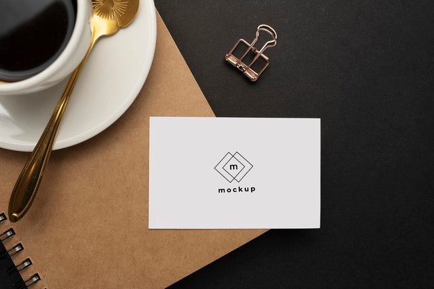 Close Up Of A Visit Card On A Business Desktop Psd