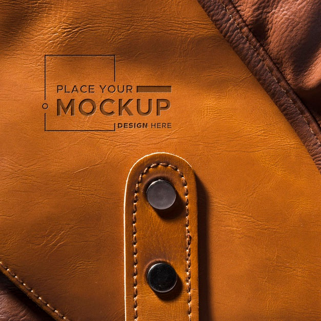 Close-Up Of Brown Leather Psd