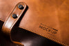 Close-Up Of Brown Leather With Stitches And Strap Psd