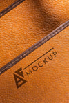 Close-Up Of Leather Surface With Stitches Psd