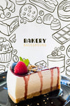Close-Up Of Tasty Cheesecake On A Plate Psd