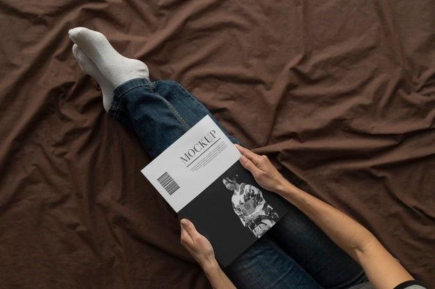 Close Up On Magazine In The Bedroom Psd