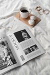 Close Up On Magazine In The Bedroom Psd