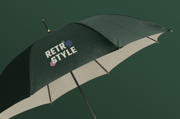 Close Up On Opened Umbrella Mockup Psd