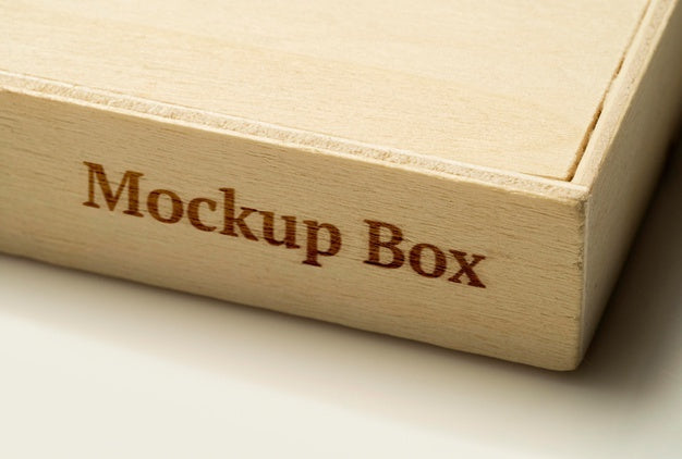 Close Up On Wooden Logotype Mockup Psd