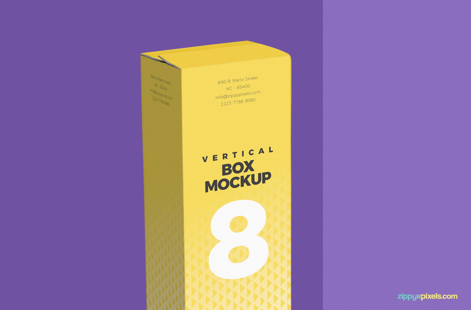 Vertical Box Mockup Cardboard