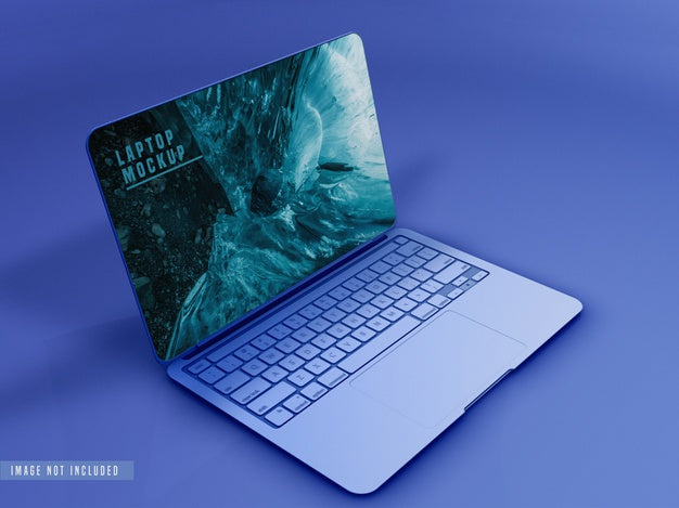 Close Up View Of Laptop Mockup Design Psd