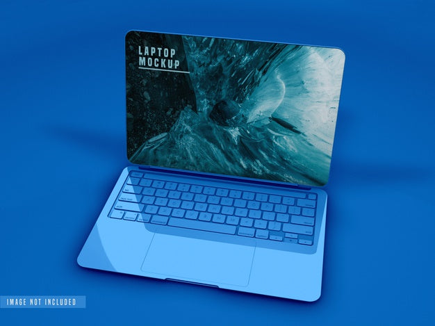 Close Up View Of Laptop Mockup Design Psd