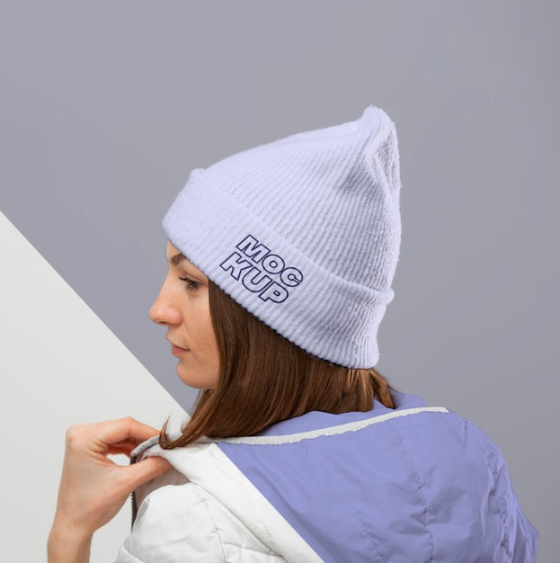 Close Up Woman Wearing Warm Clothes Psd