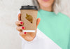 Close-Up Woman With Hoodie Drinking Coffee Psd