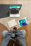 Close Up Woman Working From Home Psd