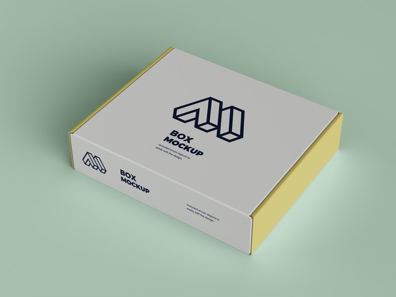 Closed Box Psd Mockup