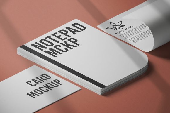 Closed White Notepad Mockup PSD