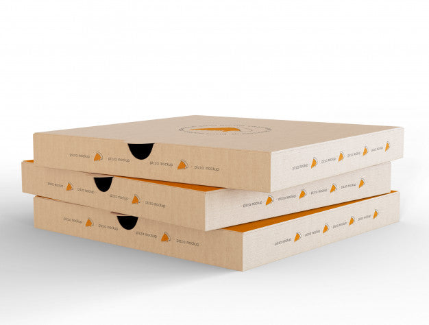 Closed Pizza Box Mockup Psd
