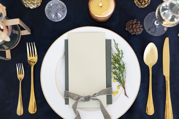 Closeup Of A Christmas Greeting Card Psd