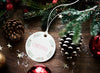 Closeup Of Christmas Wishing Card Tag Psd