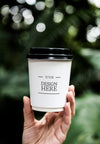Closeup Of Hand Holding Paper Cup Psd