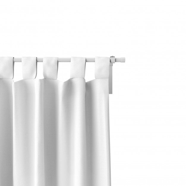 Closeup Of White Curtain Mockup Psd