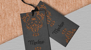 Clothing Brand Price Tag Mockup Psd File