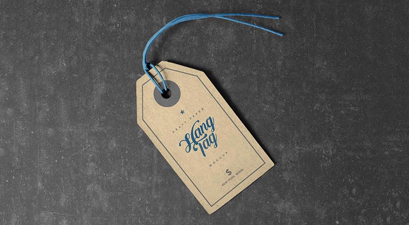 Clothing Hang Tag Mockup Psd