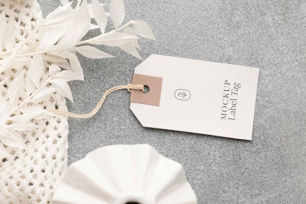 Clothing Label Mock-Up With Textile Fabric Psd