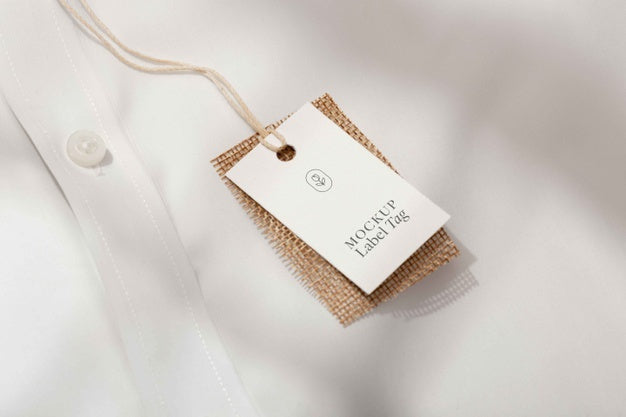 Clothing Label Mock-Up With Textile Fabric Psd