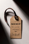 Clothing Minimalist Cardboard Tag Mock-Up Psd
