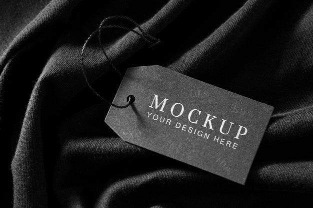 Clothing Mock-Up Tag On Soft Fabric Psd