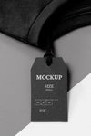 Clothing Size Black Mock-Up And Black Towel Psd