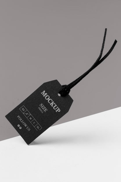 Clothing Size Mock-Up Black Abstract Concept Psd