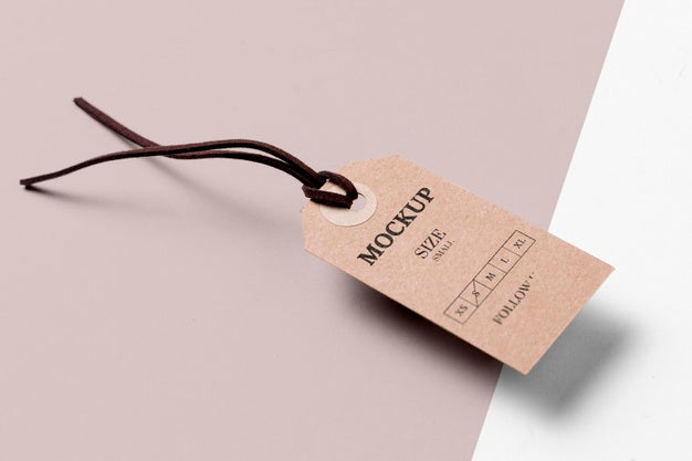 Clothing Size Mock-Up High View With Shadow Psd