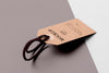 Clothing Size Tag Mock-Up And Shadows Psd