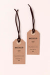Clothing Size Tag Mock-Up Hanging Psd