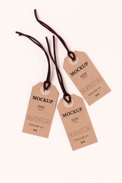 Clothing Size Tag Mock-Up Psd