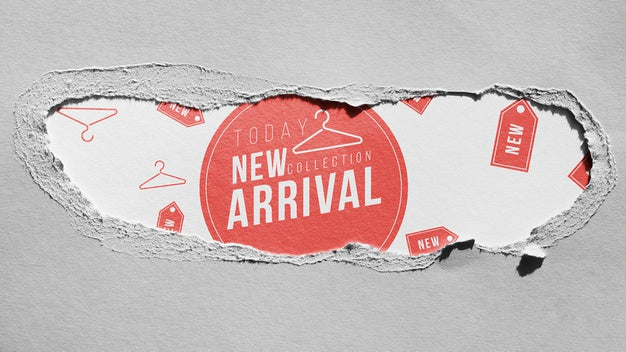 Clothing Store Arrival Mock-Up On Paper Psd