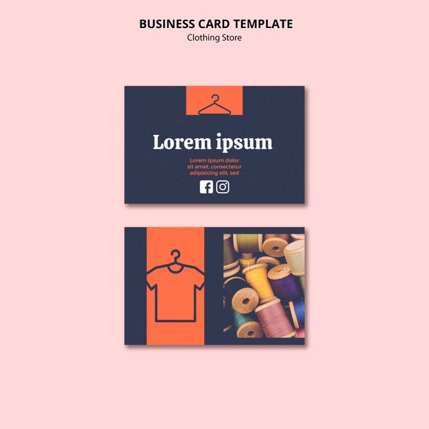 Clothing Store Business Card Template Psd