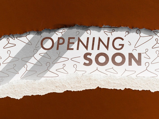 Clothing Store Opening Soon Mock-Up On Paper Psd