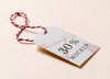 Clothing Tag Mock-Up With Red And White String Psd
